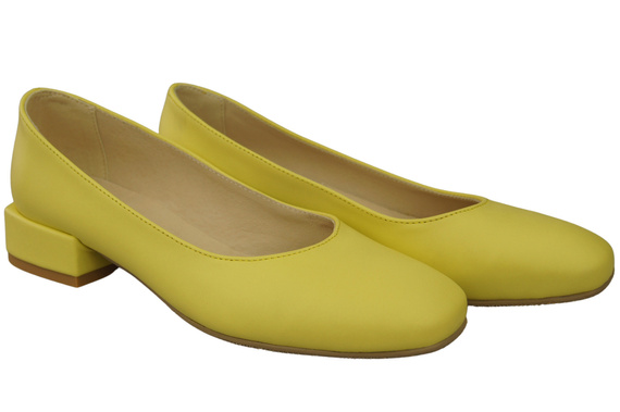 Bequeme Frauen Schuhe Zitrone Flats Natural Leder 204 ElitaBut