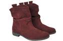Schuhe Damen Stiefeletten Winter Naturveloursleder Burgund 117 Von ElitaBut
