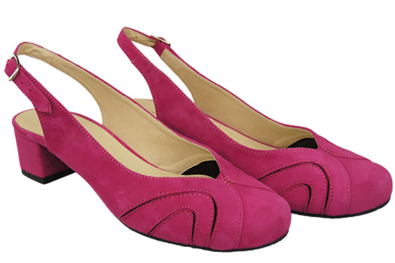 Damenschuhe Sandalen, Naturleder, Wildleder, Lila 842 von ElitaBut