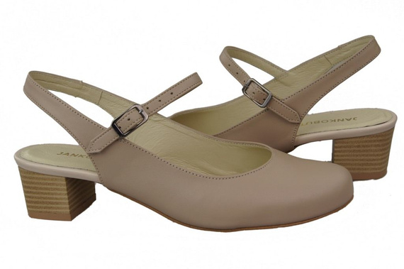 Damenschuhe Cappuccino Sandale aus genarbtem Naturleder 108 ElitaBut