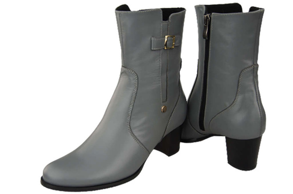 Damenschuhe Damenstiefel Warmes Naturleder Grau 882 Z ElitaBut