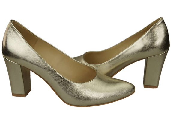 Damenschuhe Goldene Pumps, Naturleder 170 ElitaBut