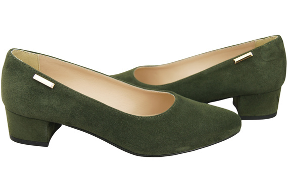 Bequeme Damen-Schuhe Khaki aus echtem Veloursleder 220 Z ElitaBut