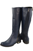 Damenstiefel, Stiefel, Naturleder, Marineblau 947 ElitaBut