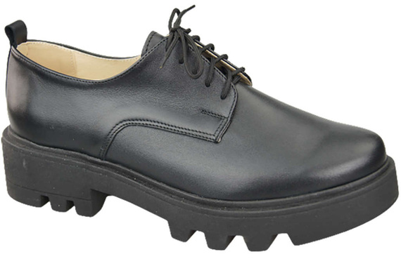 Schuhe Damen Schnürschuhe Schwarz Leder Natur 180 ElitaBut