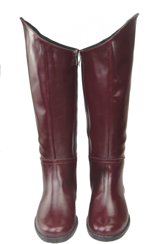 Schuhe Damenstiefel Stiefel, Naturleder 124 Bordo ElitaBut