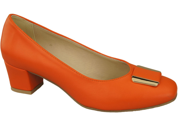 Damenschuhe Pumps Naturleder 187 Orange ElitaBut