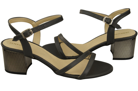 Damenschuhe Graphit Naturleder 197 Sandalen, die den Fuß sinnlich enthüllen ElitaBut