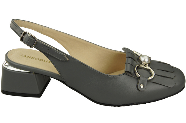 Damenschuhe Aschgrau Sandalen mit Fransen verziert Naturleder 208 ElitaBut