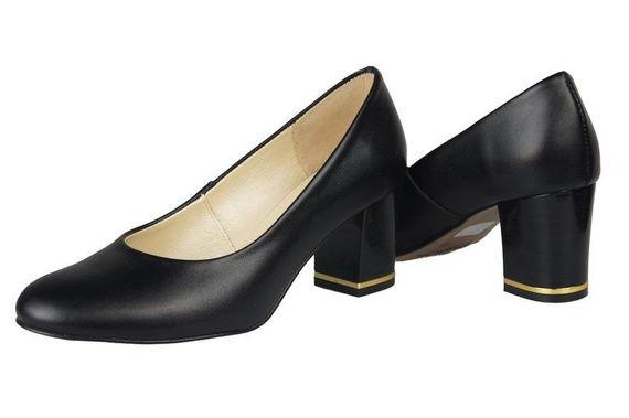 Damenschuhe Pumps Naturleder Schwarz 818 ElitaBut