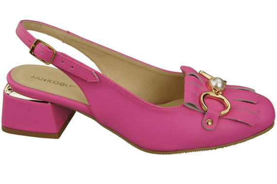 Damenschuhe Fuchsie Sandalen mit Fransen verziert Naturleder 208 ElitaBut