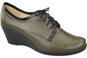 Schuhe Damen-Keilschuhe, Naturleder, Olive 181 ElitaBut
