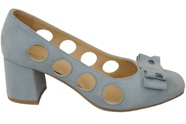 Damenschuhe Pumps Hellblau Natürliches Wildleder 182 ElitaBut