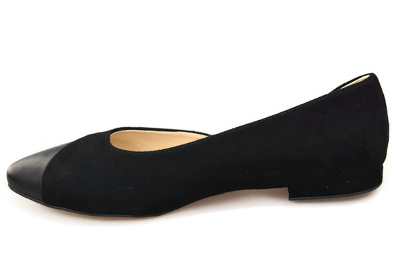 Damenschuhe Ballerinas Schwarz, Naturleder, Wildleder 146 ElitaBut