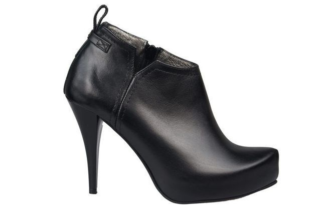 Frühlingsstiefel für Damenschuhe, Naturleder, Schwarz 794 ElitaBut