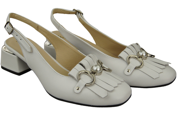 Damenschuhe Weiß Sandalen mit Fransen verziert Naturleder 208 ElitaBut