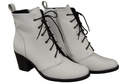 Damen Winter-Schnürstiefeletten, Naturleder, Weiß 188 von ElitaBut
