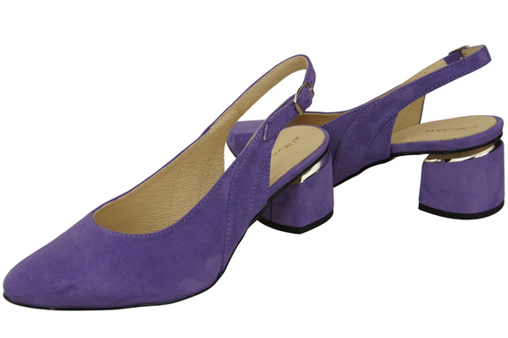 Damensandalen aus natürlichem Wildleder Lila Eleganz und Komfort 196 von ElitaBut