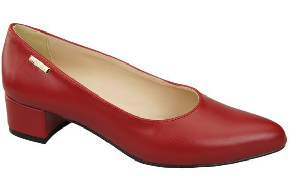 Damen Pumps Rot mit niedrigem Absatz zeitlose Eleganz und Komfort 220 ElitaBut