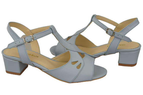 Damenschuhe Sandalen Hellblau Naturleder 169 ElitaBut