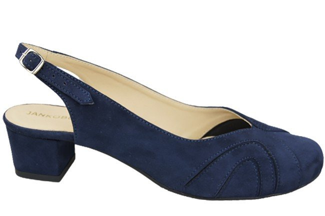 Damenschuhe Sandalen, Naturleder, Wildleder, Marineblau 842 von ElitaBut