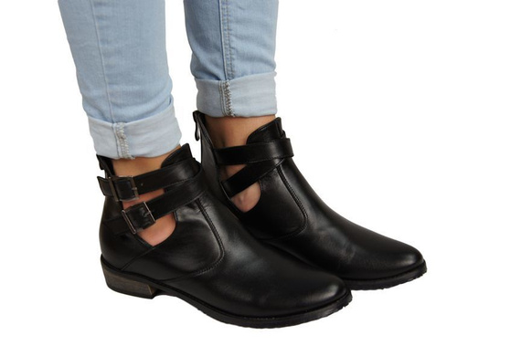 Damenstiefeletten, Naturleder, Schwarz 931 ElitaBut