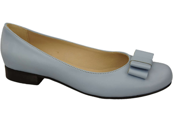 Damen Ballerinas, Naturleder, Hellblau 702 ElitaBut