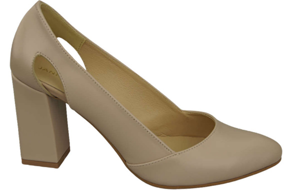Damenschuhe Cappuccino Pumps Helles Naturleder 184 ElitaBut