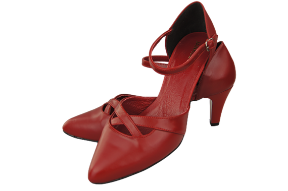 Damenschuhe Sandalen Rot Naturleder 151 ElitaBut