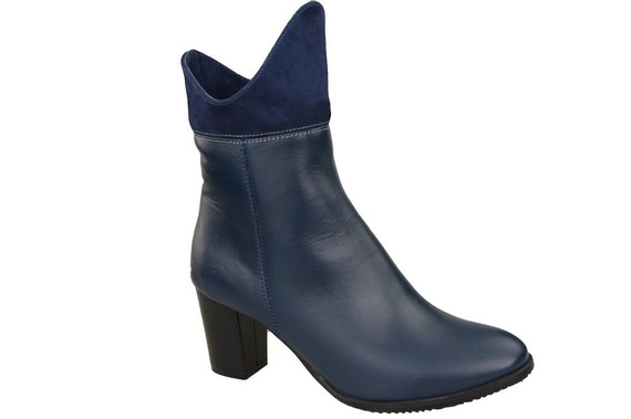 Damen-Winterstiefel, Naturleder, Marineblau 137 ElitaBut
