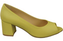 Damenschuhe PEEP TOE Lemon Pumps Naturleder mit beschichtetem Absatz 192 ElitaBut