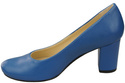 Klassische Damen Blau Leder Mandel Nase Pumps 201 ElitaBut