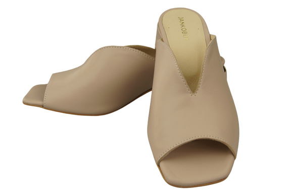 Damen Schuhe Absätze Flip Flops Cappuccino Blass Naturleder 210 ElitaBut