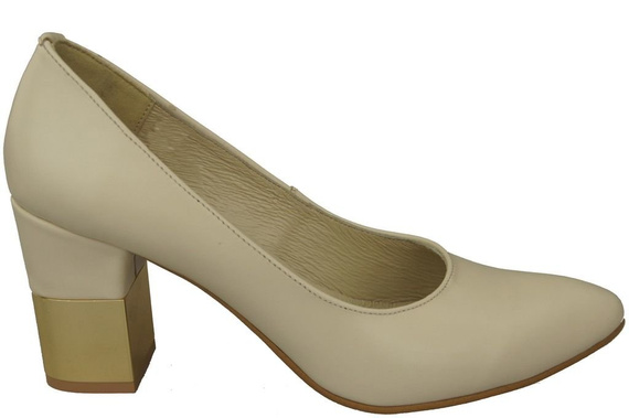 Damenschuhe Beige Pumps, Naturleder 144 ElitaBut