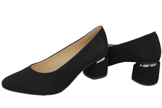 Damenschuhe Pumps Schwarz, natürliches Wildleder 143 von ElitaBut