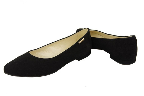 Damenschuhe Ballerinas Schwarz, Naturleder, Wildleder 131 ElitaBut