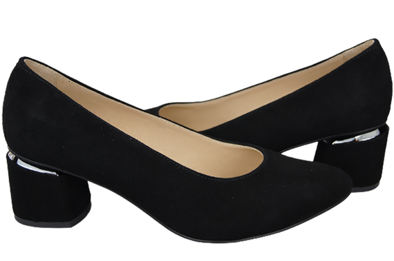 Damenschuhe Pumps Schwarz, natürliches Wildleder 143 von ElitaBut