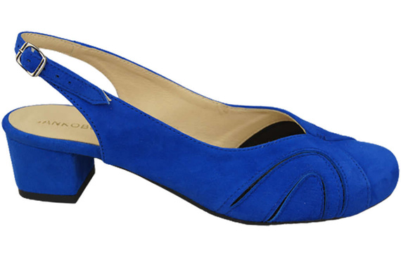 Damenschuhe Sandalen, Naturleder, Wildleder, Azurblau 842 von ElitaBut