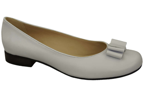 Damen Ballerinas, Naturleder, Weiß 702 ElitaBut