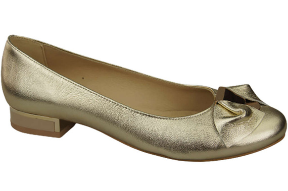 Damen Ballerinas Naturleder Gold 894 ElitaBut