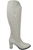 Stilvolle Damen Weiß Stiletto Stiefel Naturleder 211 ElitaBut