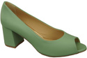 Damenschuhe PEEP TOE Pumps, Mint, Naturleder mit beschichtetem Absatz 192 ElitaBut