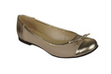 Damen-Ballerinas, durchbrochen, Naturleder, goldbeige 661 ElitaBut
