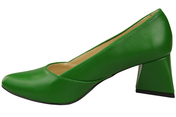 Damen Pumps Grün Echtleder Spitz Zehen Absatz ElitaBut 221