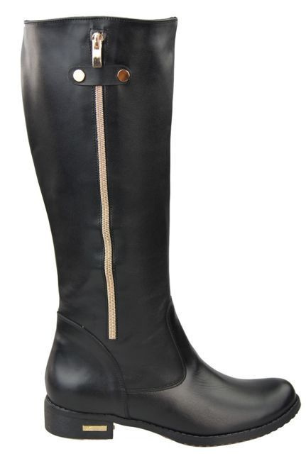 Damenstiefel, Stiefel, Naturleder, Schwarz 884 ElitaBut