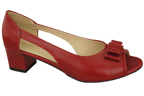 Damenschuhe Sandalen Rot Naturleder 145 ElitaBut