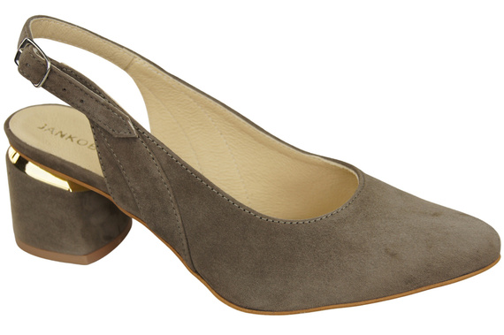 Damensandalen aus natürlichem Wildleder Hellbraune Eleganz und Komfort 196 von ElitaBut