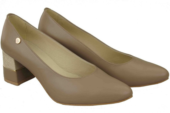 Damenschuhe Cappuccino-Pumps Naturleder 142 ElitaBut