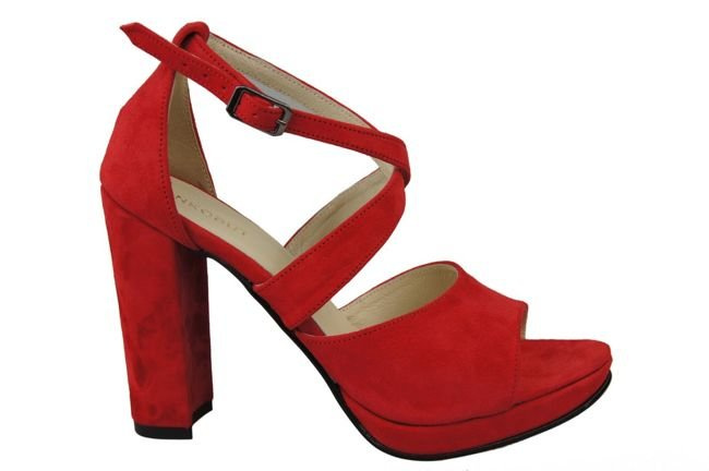 Damenschuhe Sandalen Rotes Naturleder Wildleder 114 ElitaBut