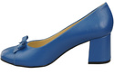 Damen Pumps mit Schleife Blau Naturleder und niedrigem Absatz 203 ElitaBut
